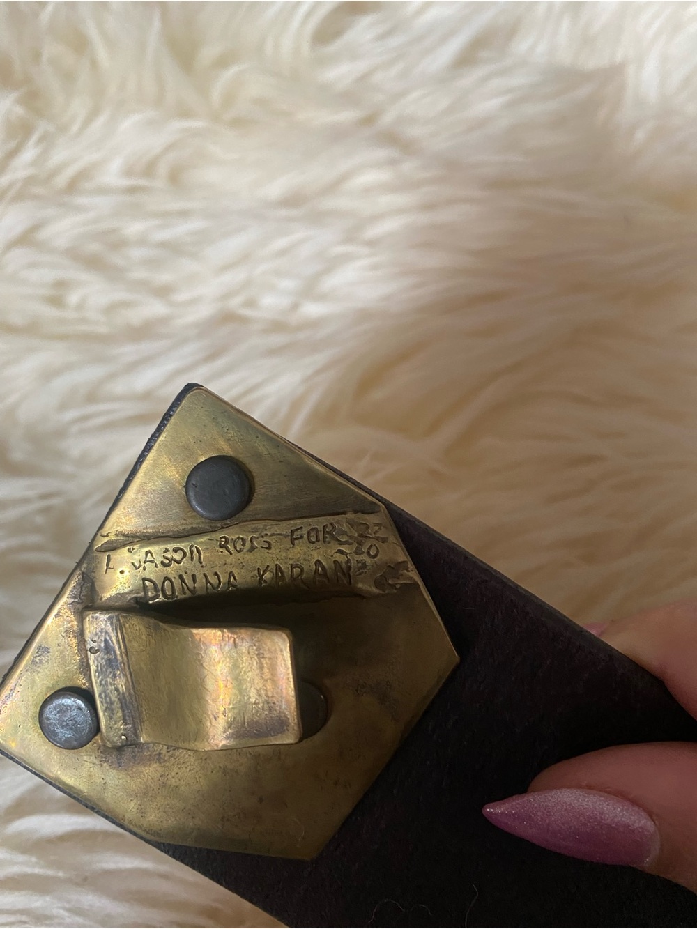 Donna Karen brown leather belt - Picture 4 of 7